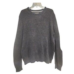St. John’s Bay Men’s XL Gray 100% Cotton Knit Crewneck Sweater Casual Classic